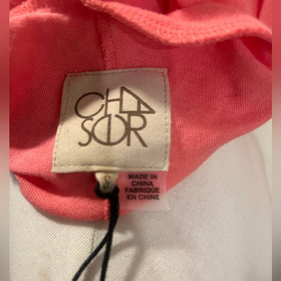 Chaser Bright Coral Long Sleeve V-Neck Top - Picture 2 of 4